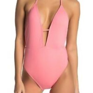 NWT women’s size L Bikini Lab coral pink swimsuit